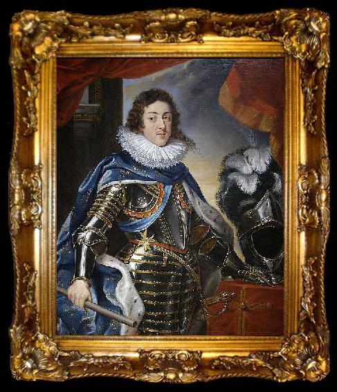 framed  Peter Paul Rubens Portrait of Louis XIII of France, ta009-2